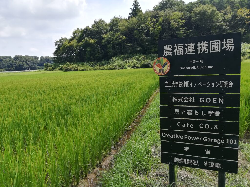 農福連携圃場（熊谷市小江川https://goo.gl/maps/rUCa7pGeQfmRJbXA8）